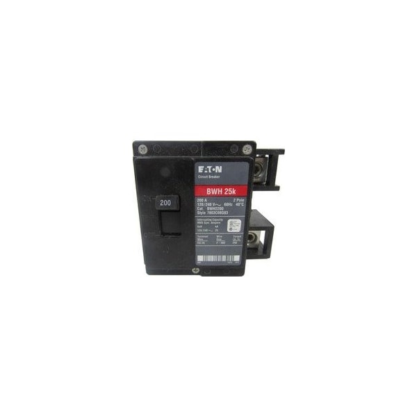 Eaton 120/240 VAC, 200 A, 25 kA, 2-Pole, Main, Circuit Breaker BWH2200 - main