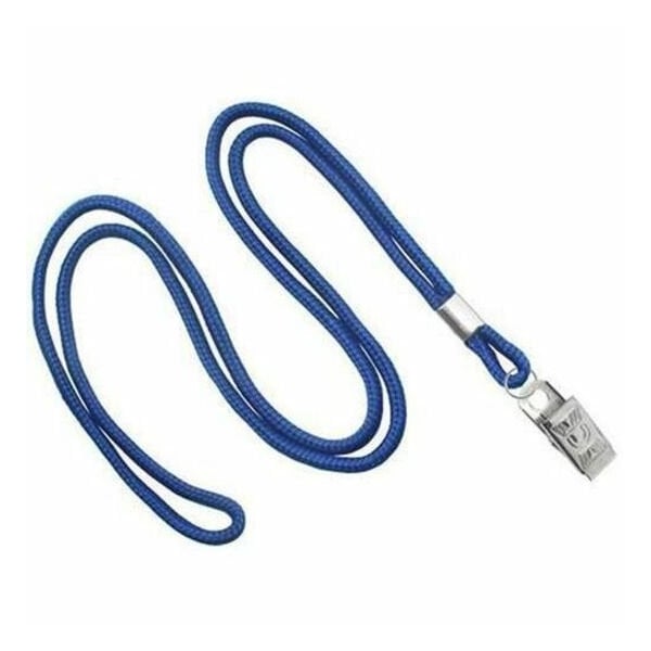 Brady LANYARD STANDARD, ROYAL BLUE, ROUND WOVEN LANYARD W/NICKEL PLATED STEEL BULLDOG CLIP 2135-3252 - main