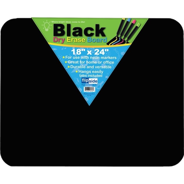 Flipside Black Dry Erase Board, 18" x 24", PK2 40085 - main