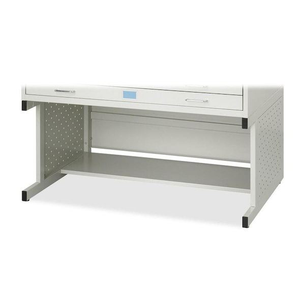 Safco 46-1/4" W High Base for Flate File Medium, Light Gray 4974LG - main