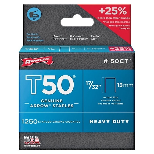 Arrow Fastener Tile Staple 3/8X17/32In 1250Pk 50CT24 - main
