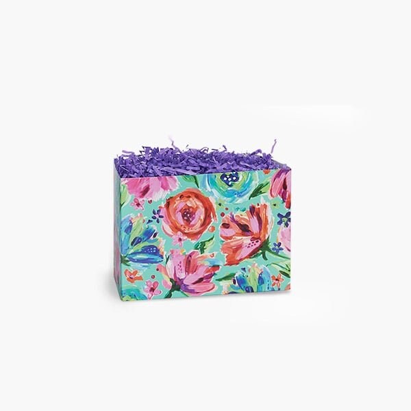 Nashville Wraps Posh Peonies Basket Box, Small 6.75x4x5, 6PK POPS - main