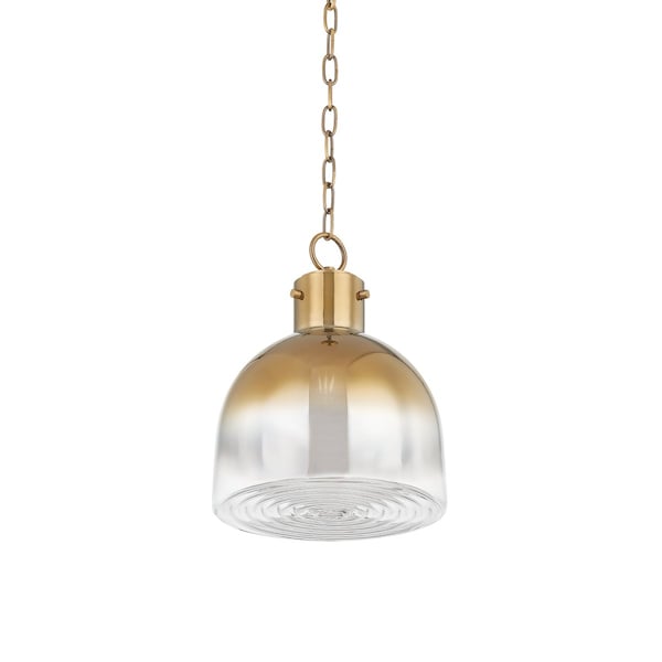 Troy Lighting Beryl 1 Light Pendant 11.75 In. Patina Brass F2112-PBR - main