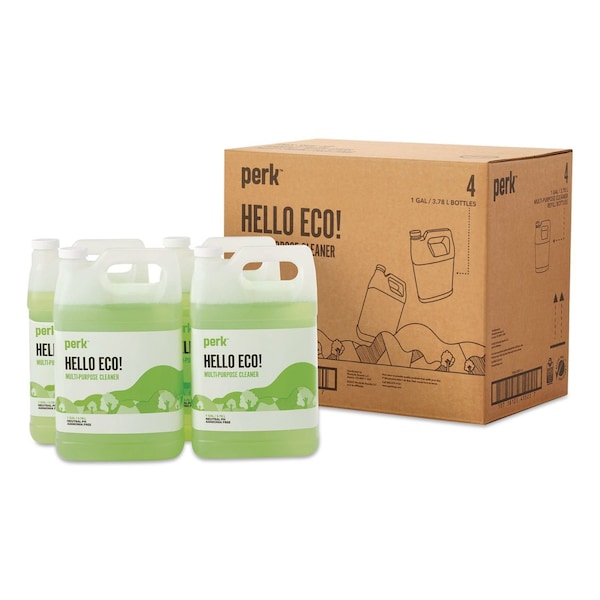 Perk Hello Eco Multi-Purpose Cleaner, 1 gal Refill Jug, 4PK SEB6401RTU - main