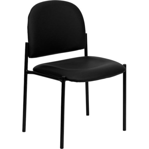 Flash Furniture Black Vinyl Stack Chair BT-515-1-VINYL-GG - main