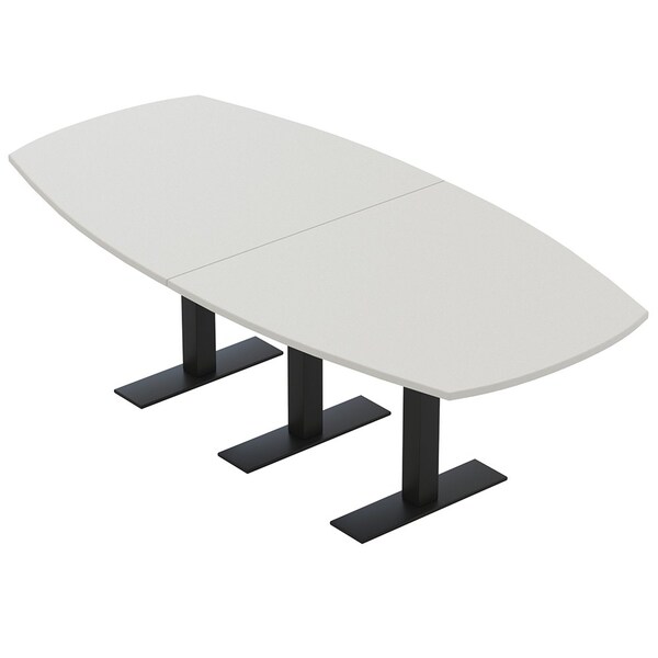 Skutchi Designs Arc Boat Conference Table With Power, 48 in W, 96 in L HAR-ABOT-48X96-T.BK-U779-NA - main