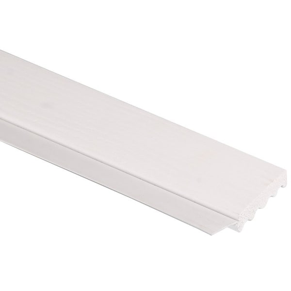 Inteplast Building Products 236007706 Garage Weatherstrip, 2 in W, 716 in Thick, 7 ft L, PVC, White 0236070098615A - main