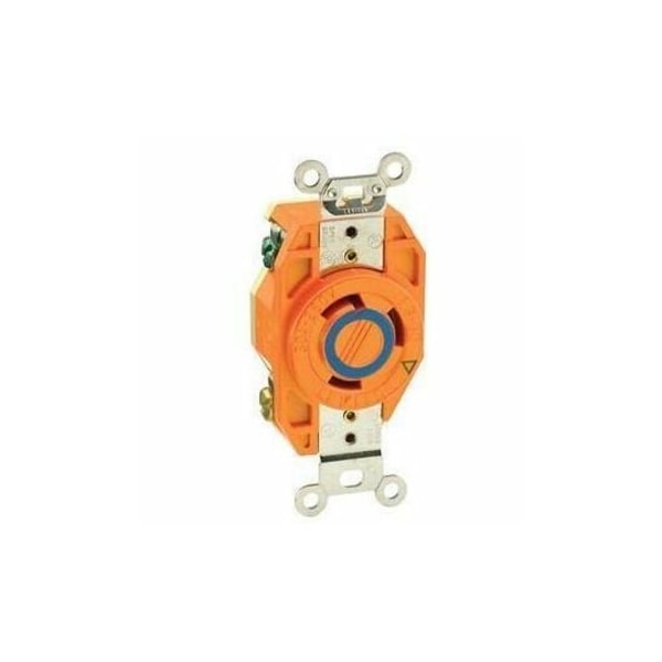 Leviton LockingReceptacle, 30A, 2hp, 250VAC, Orange 2620-IG - main
