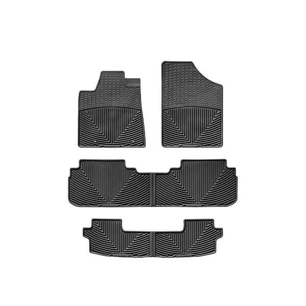Weathertech Black, Front, Rear, and Rear All Weather Floor Mats WTCB120121122 - main