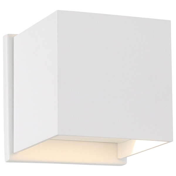 Nuvo Lightgate 5 Watt LED Sconce Matte White Finish Square 3000K 62/1467R1 - main