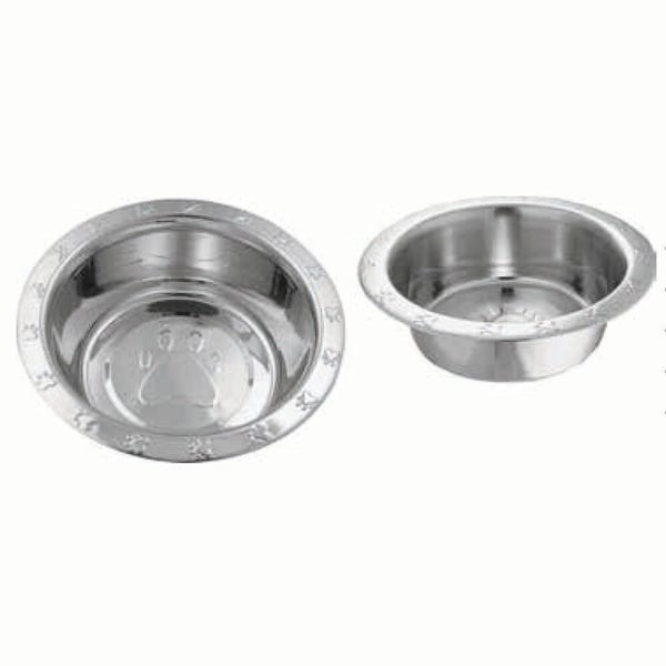 Jorgensen Laboratories Feeding Dishes, Wide Rim Paw Embossed, 16 oz J0802N - main