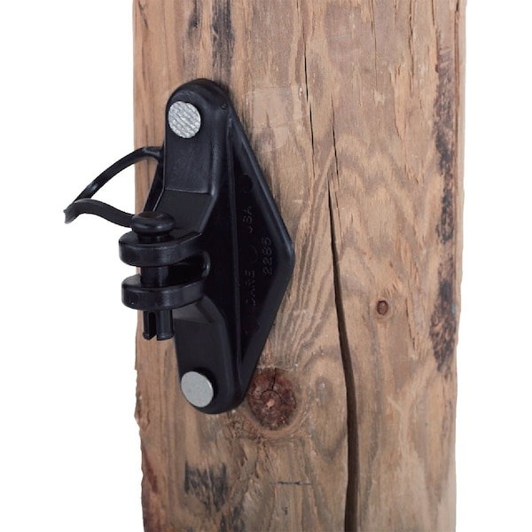 Dare Products Nail-On Pin Lock Black Polyethylene with Carbon Black Electric Fence Insulator, 25PK 2249-25 - main