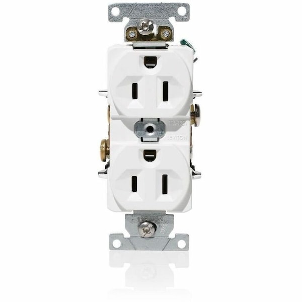 Leviton Duplex Receptacle/Outlet, 15 Amp C5262-W - main