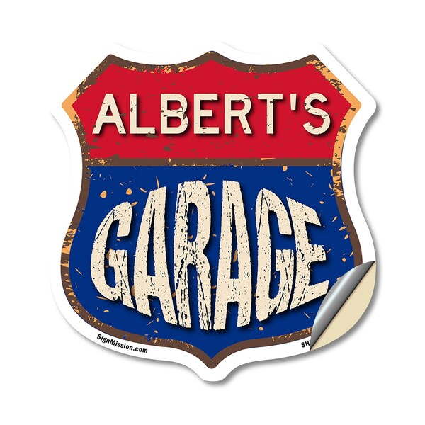Signmission Albert's Garage, 12 Inch X 12 Inch, Vinyl Decal SHI-D-12-383-ALBERT - main