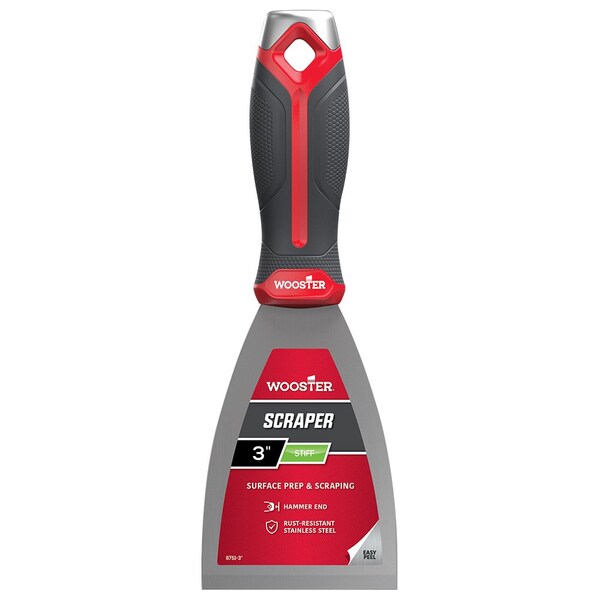 Wooster 3in Stiff Scraper, Stainless Steel 8751 - main
