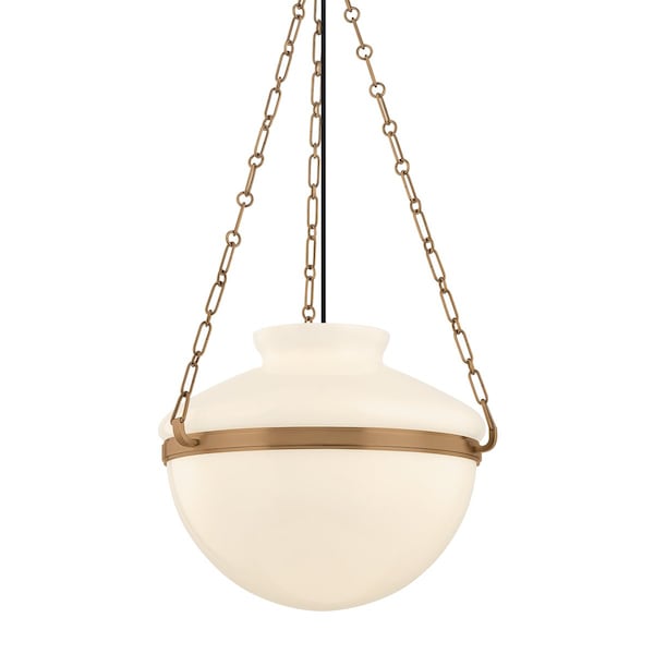 Troy Lighting Paradigm 1 Light Pendant in Patina Brass Finish F5119-PBR - main