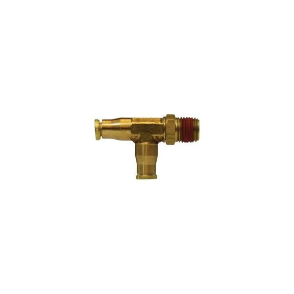 First Fitting & Fastener 3/8 X 3/8 MPT SWIVEL MALE RUN TEE BRASS PUSH-IN FITTING 20165MID - main