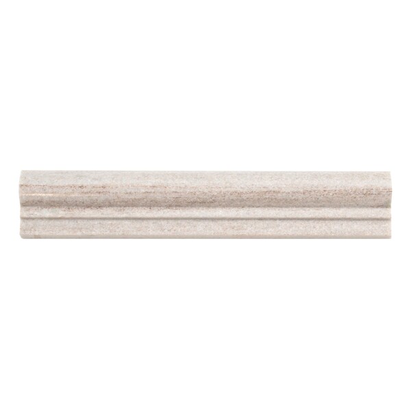 Apollo Tile Beige 2x12 Crystal Sand Marble Polished Chair Rail Tile Trim 1.67 sqft/case, 10PK APLMSH882PA - main
