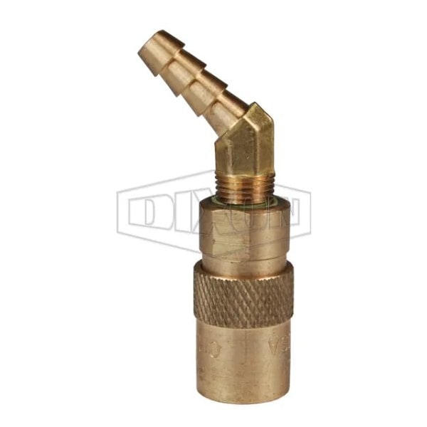 Dixon CM Series Quick-Release Unvalved Coupler, 3/8 in Nominal, Coupler x Barb, Brass, Domestic 3CM4S3-B-E - main