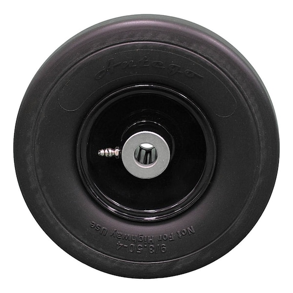 Antego Single 9x3.50-4 Flat Free Tire Fits GRAVELY 45205, 3.25in Hub, 3/4in Caged Roller Bearings A422503000951PU93504 - main