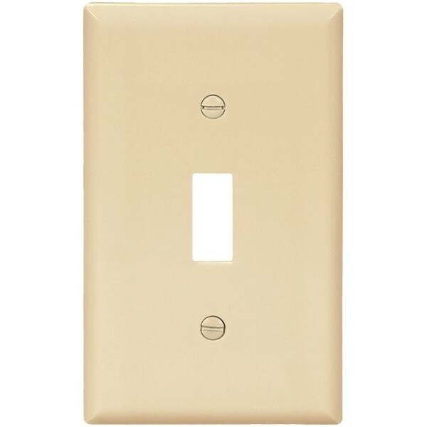 Eaton Wiring Devices Wallplate, 4-1/2 in L, 2-3/4 in W, 1 -Gang, Nylon, Ivory, High-Gloss BP5134V - main