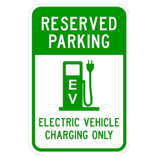 Sign Solutions Usa Parking Sign, 12 in W, Aluminum Sign, White DCS12DWT1218CUS00127 - main