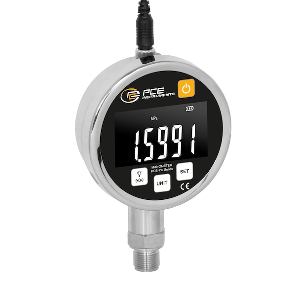 Pce Instruments High-precision digital pressure meter, -0.88-16 bar with 0.1% FS, 4-20 mA and RS485 PCE-PG 16 - main
