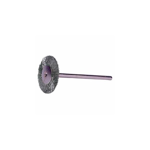 Weiler Miniature Stem-Mounted Wheel Brush, 3/4 in Dia., 0.005 SS Wire, 37,000 rpm 804-26005 - main