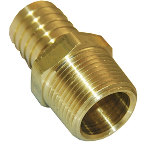Westlake Pipe & Fittings 1/2'' MPTx3/4'' Brass Hose Barb Adapter 17-7755 - main