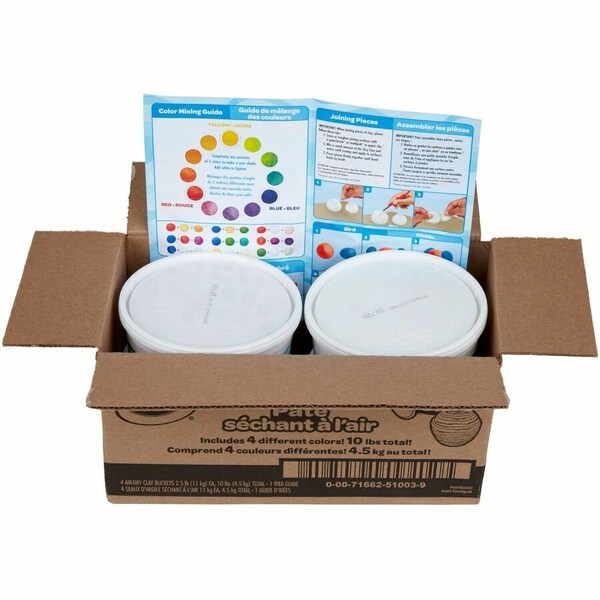 Crayola Air-Dry Clay, Assorted Colors, 2.5 lb, 4PK 575100 - main