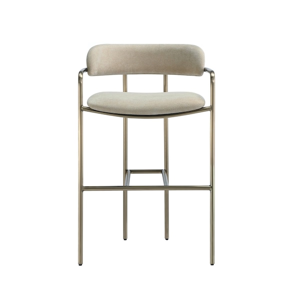 Manhattan Comfort Serene Metal Upholstered Counter Stool in Taupe CS1884-TP - main