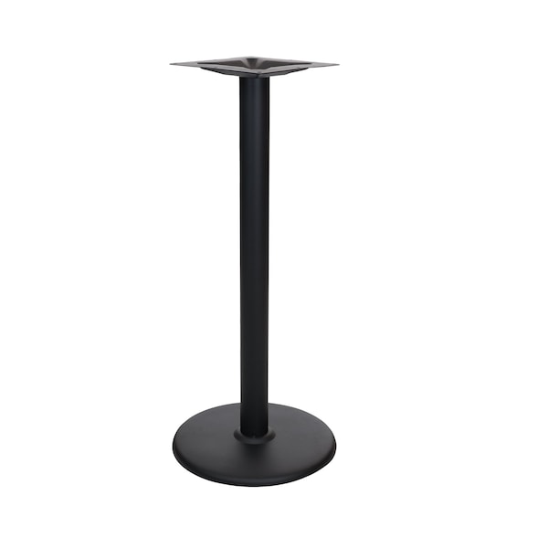 Bfm Seating Stamped Steel - 18in Round Base - Bar Height - 3in Column - 11 7/8in Bolt-On Top Plate STB-18RTBP - main
