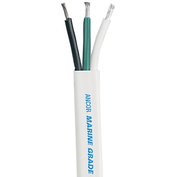 Ancor White Triplex Cable - 12/3 - White, Black, Green - Sold by the Foot 1313-FT - main