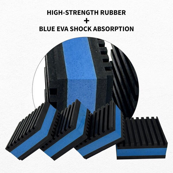 American Built Pro Pad, Anti Vibration, Rubber, Multi-Use 4 x 4 x 1in, 16PK AVP44 P16 - main