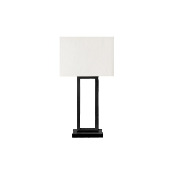 Monarch Specialties Lighting, 28"H, Table Lamp, Usb Port Included, Black Metal, Ivory / Cream Shade I 9950 - main