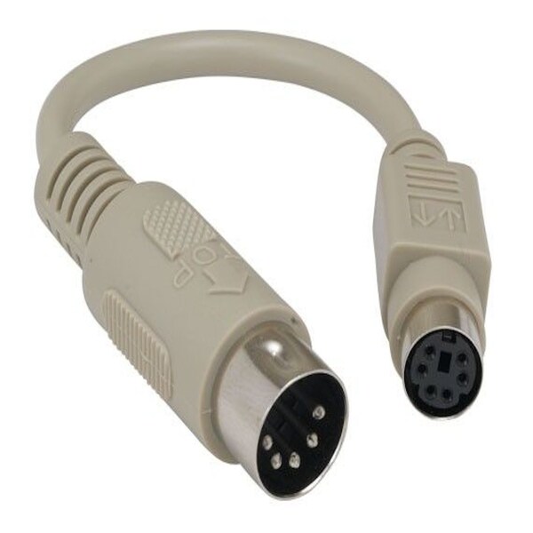 Sanoxy 6 DIN5 Male to Mini-DIN6 Female AT to PS/2 Keyboard Adapter Cable SNX-CBL-LDR-DN102-026I - main