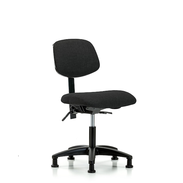 Blue Ridge Ergonomics Desk Chair Desk Chair, Fabric, Glides, Blk, No Arms, 19" to 24" Height, Fabric, Black BR-FDHCH-RG-T0-A0-RG-F42 - main