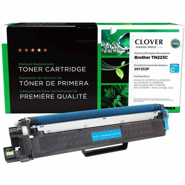 Clover Imaging Group Remanufactured Cyan Toner Cartridge for Brother TN223C 201352P - main
