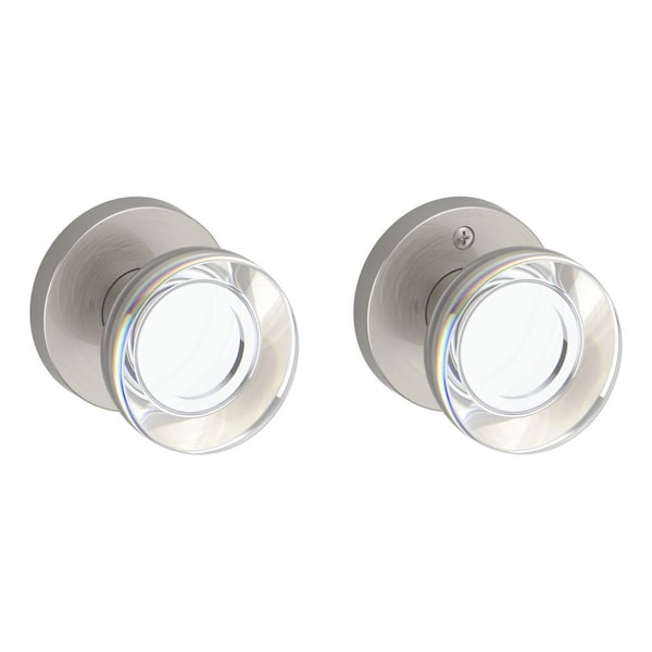 Baldwin Passage Contemporary Crystal Knob with Contemporary Round Rose with 6AL Latch and Dual Strike PSCCYCRR150 - main
