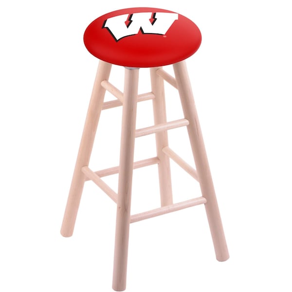 Holland Bar Stool Co Maple Counter Stool, Natural Finish, Wisconsin "W" Seat RC24MSNat - main