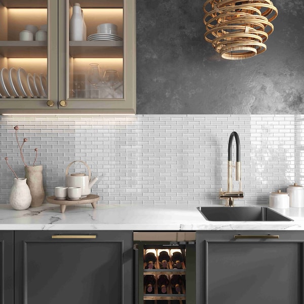 Apollo Tile Light Taupe Beige 11.9 in x 11.9 in Glass Glossy Floor and Wall Mosaic Tile 4.92 sqft/case, 5PK APLBR88085A - main