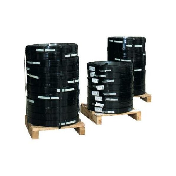 Partners Brand Regular-Duty Steel Strapping, 1/2" x .023 Gauge x 2,560', Black, 100Lbs./Coil SS12023 - main