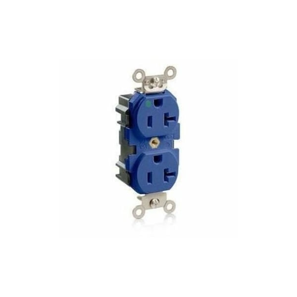 Leviton Straight Blade Receptacle, 5-20R, 20 A, 125V AC, Flush Mount, Self-Grounded MT830-B - main
