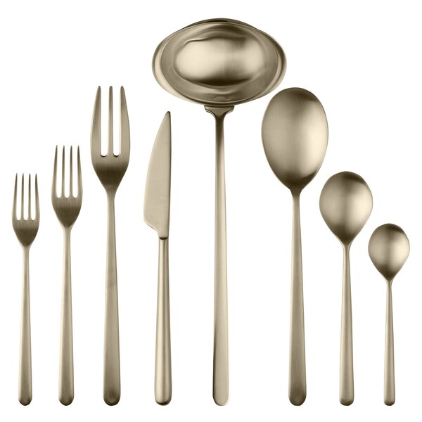 Mepra Linea Flatware Set - 43 Pieces - Ice Champagne 104822043IC - main