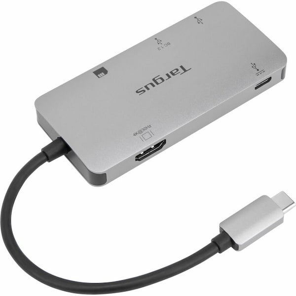 Targus USB-C Multi-Port Single Video Adapter and Card Reader with 100W PD Pass-Thru ACA953USZ - main