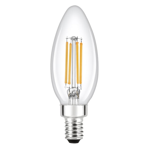Ledvance/ Sylvania LED B10, 5, 5W, Dimmable, 90CRI, 500 Lumens 2700K, 15000 Life, CandelabraBase LED5.5B10CBLUNTDIM927CL13YTL - main
