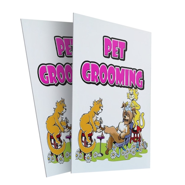 Signmission Pet Grooming, Plastic Signs Only 24 Inch x 36 Inch, Corrugated Plastic, 2PK CSB-2436-2PACK-Pet Grooming - main