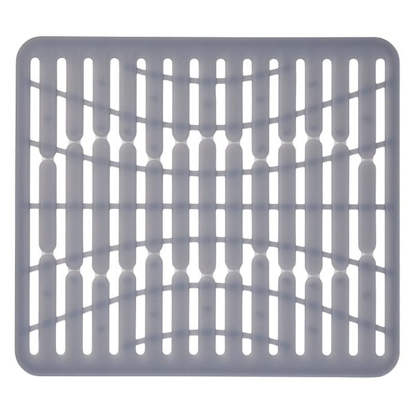 Good Grips Sink Mat, 12-3/4 in L, 11-1/4 in W, 1/4 in Thick, Silicone, Gray 13138100 - main