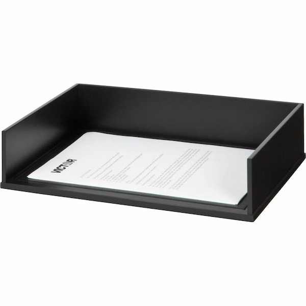 Victor Technology Letter Tray, Black, Wood, 13 1/2 in W, 10 3/4 in L, 3 1/10 in H, 1 Number of Compartments 1154-5 - main