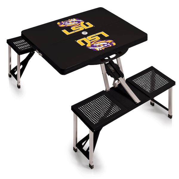 Picnic Time Family Of Brands LSU Tigers - Picnic Table Portable Folding Table, Black 811-00-175-294-0 - main